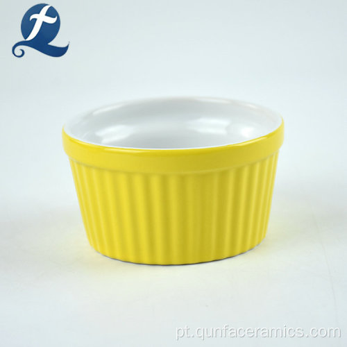 Fácil de limpar a cozinha de grés Ramekin para bolo